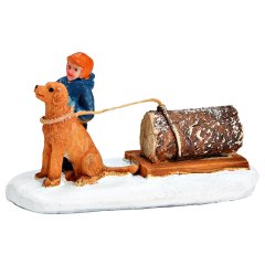 Wurm - Child with Tree Trunk Pulling Dog