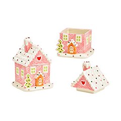 Wurm - Ceramic Gingerbread House Tin Pink