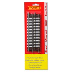 4 Rechte Rails voor Hornby Treinen