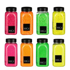 Neon Lichtrose Decoratie Granulaat 650ml - Mica Decorations