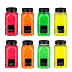 Glas Brokken Neon Geel Medium 650ml - Mica Decorations