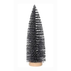 Antraciet Glitter Kerstboompje 15cm - House of Seasons