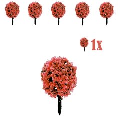 Bolvormig Dwergplantje met Roze Bloesem - 4 cm