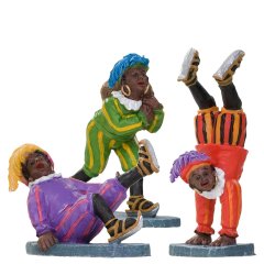 Dickensville - Pieten op Schaatsen - Set van 3