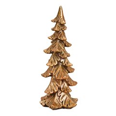 Gouden Dennenboom Polystone 24 cm - Wurm