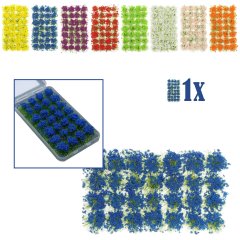 Mini Veldbloemen Blauw - 28 Plukjes in Opbergbox