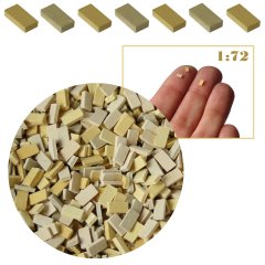 Miniatuur Bakstenen Beige Mix - 1:72