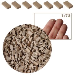 Miniatuur Bakstenen Donker Terracotta XS - 1:72