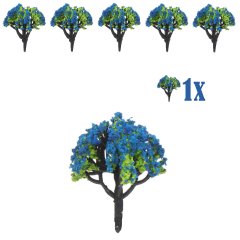Miniatuur Bloesemstruik met Blauwe Bloemen - 5 cm