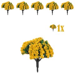 Miniatuur Bloesemstruik met Donkergele Bloemen - 5 cm