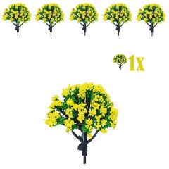 Miniatuur Bloesemstruik met Gele Bloemen - 5 cm