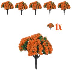 Miniatuur Bloesemstruik Oranje Bloemen - 5cm