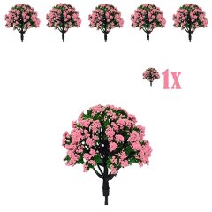 Miniatuur Bloesemstruik met Roze Bloemen - 5 cm