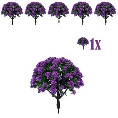Miniatuur Bloesemstruik met Paarse Bloemen - 5 cm
