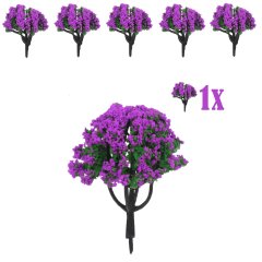 Miniatuur Heester met Paarse Bloesem - 6 cm
