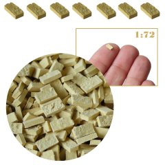 Miniatuur Leemstenen Lichtbeige - 200 Stuks - 1:72