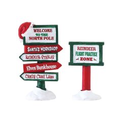 North Pole Signs set of 2