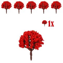 Rood Miniatuur Bloesemstruikje - 5 cm