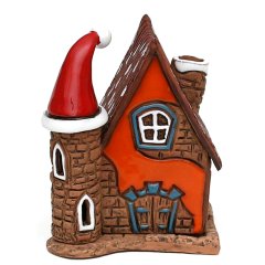 Sigro - Keramiek Rookhuisje Kerstmuts Orange - Nu Voorverkoop