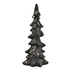Zwarte Dennenboom Goudspetters Klei 24 cm - Wurm