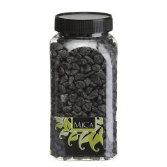 Zwarte Decoratie Steentjes 650ml - Mica
