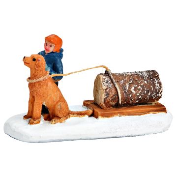 Wurm - Child with Tree Trunk Pulling Dog