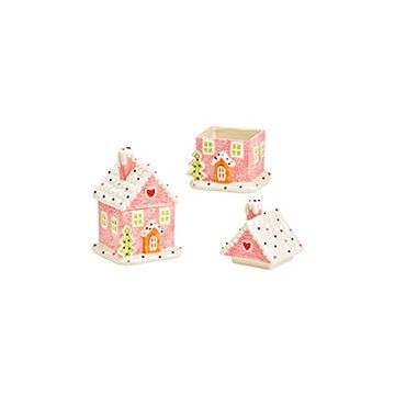 Wurm - Ceramic Gingerbread House Tin Pink