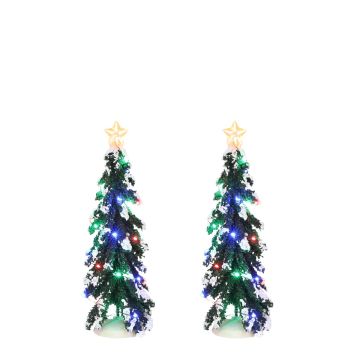 Luville - Snowy Conifer Multicolour Lights - Set van 2