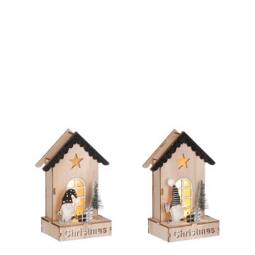 Huis Led Zwart - Set van 2 - House of Seasons
