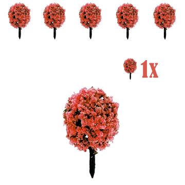 Bolvormig Dwergplantje met Roze Bloesem - 4 cm
