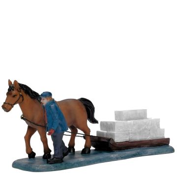 Dickensville -  Paard met Slee en IJsblokken