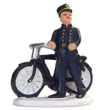 Dickensville - Politieman Bromsnor met Fiets 