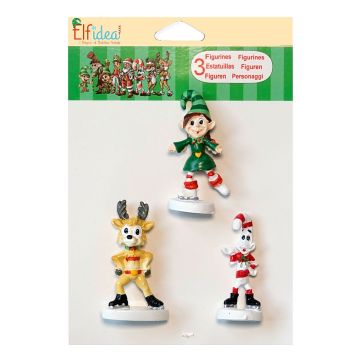 Elfidea - Pretty, Lampo & Steve - Magnetische Schaatsers - Set van 3