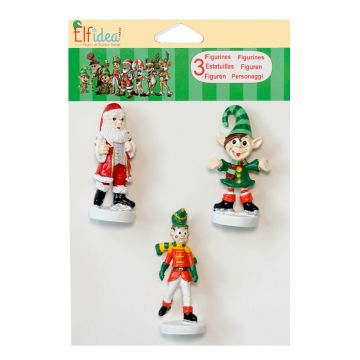 Elfidea - Santa, Buddy & Henry - Magnetische Schaatsers - Set van 3