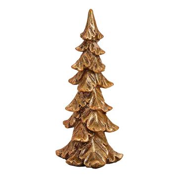 Gouden Dennenboom Polystone 16 cm - Wurm