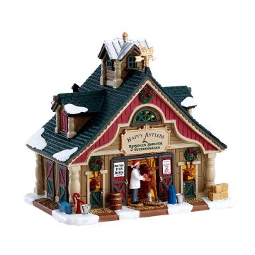 Lemax - Happy Antlers Reindeer Shelter And Veterinarian