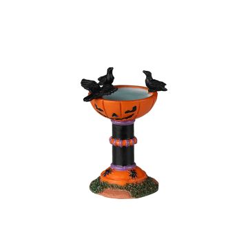 Jack-o-Latern Birdbath