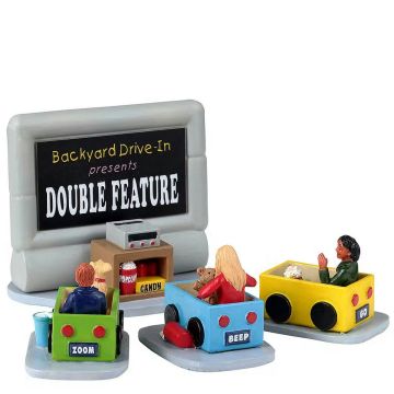 Lemax - Backyard Drive-In - Set of 4