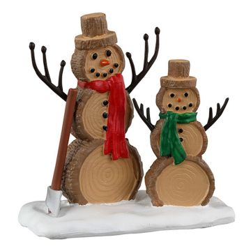 Lemax - Log Snowmen