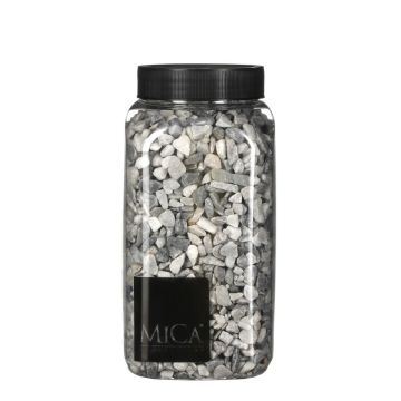 Lichtgrijs klein Decoratie Steentjes 650ml - Mica Decorations