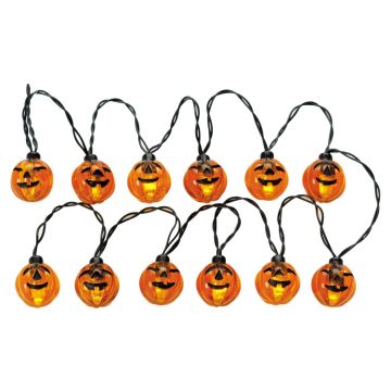 Lighted Pumpkin Garland String Count Of 12