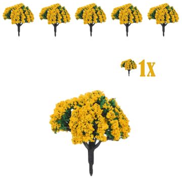 Miniatuur Bloesemstruik met Donkergele Bloemen - 5 cm