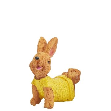 Miniatuur Haasje met Gele Jurk - 4.1 cm