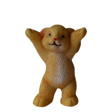 Miniatuur Hangoorkonijn aan het Juichen