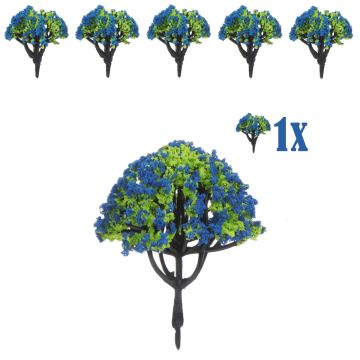 Miniatuur Heester met Blauwe Bloesem - 6 cm