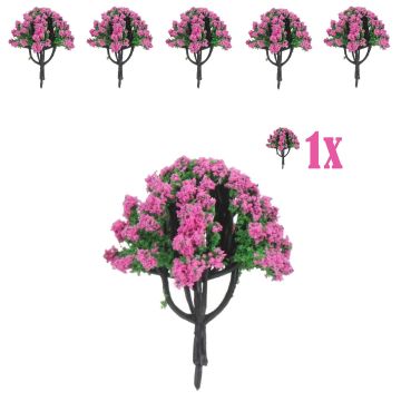 Miniatuur Heester met Fuchsia Bloesem - 6 cm