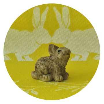 Miniatuur Konijn Bruin Zittend