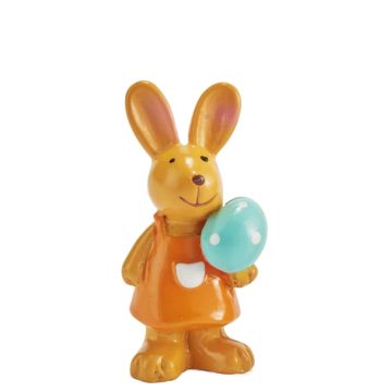 Miniatuur Paashaasje met Blauw Ei - 4.6 cm