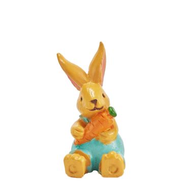 Miniatuur Paashaasje Zittend met Wortel - 4.3 cm