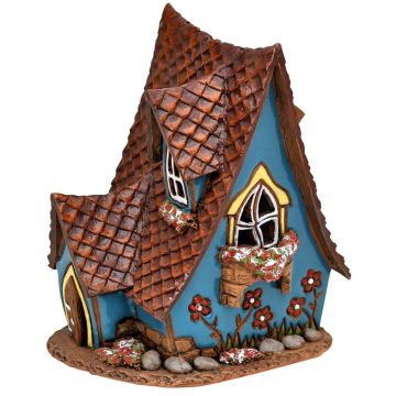 Sigro - Keramiek Fantasiehuisje Flowers - Nu Voorverkoop